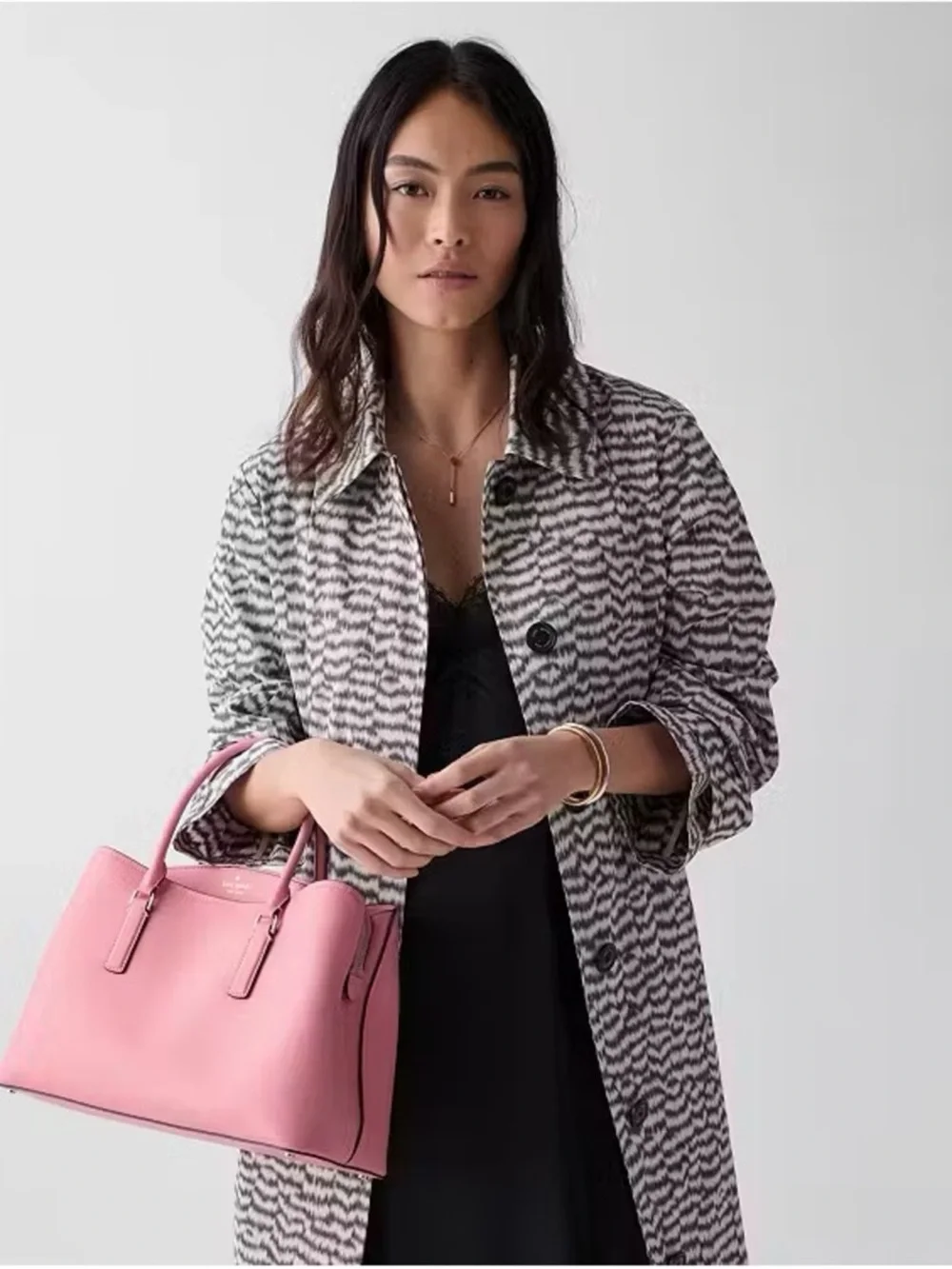 Kate Spade Thompson Street Leather Large Satchel Bag Grapefruit Soda Pink
